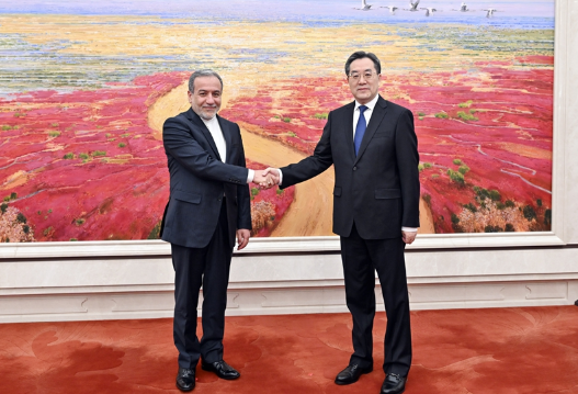 丁薛祥会见伊朗外交部长阿拉格齐