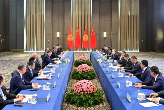 习近平会见吉尔吉斯斯坦总统扎帕罗夫1 习近平会见吉尔吉斯斯坦总统扎帕罗夫1