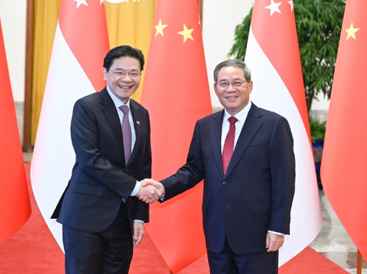 李强同新加坡总理黄循财会谈 李强同新加坡总理黄循财会谈